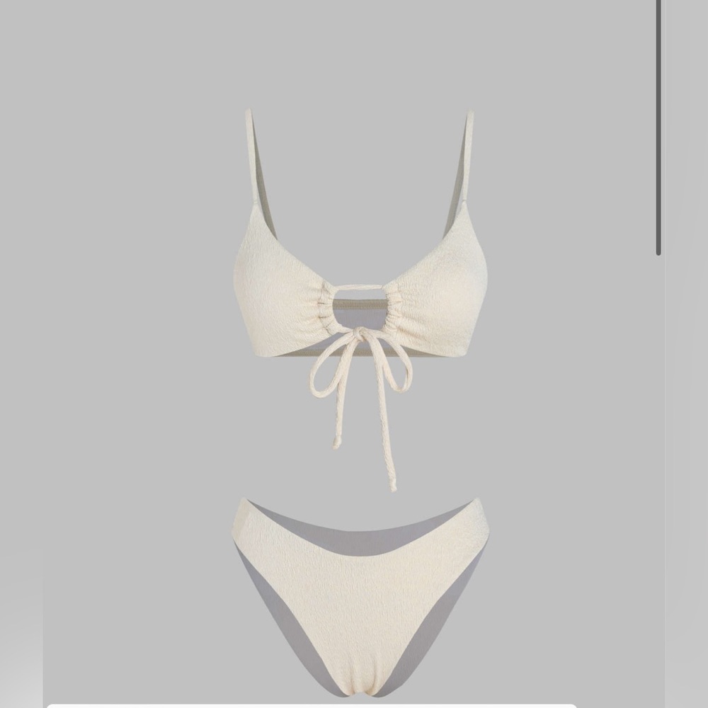 Cider | Cut Out Front Tied Bikini Swimsuit - Picture 2 of 8